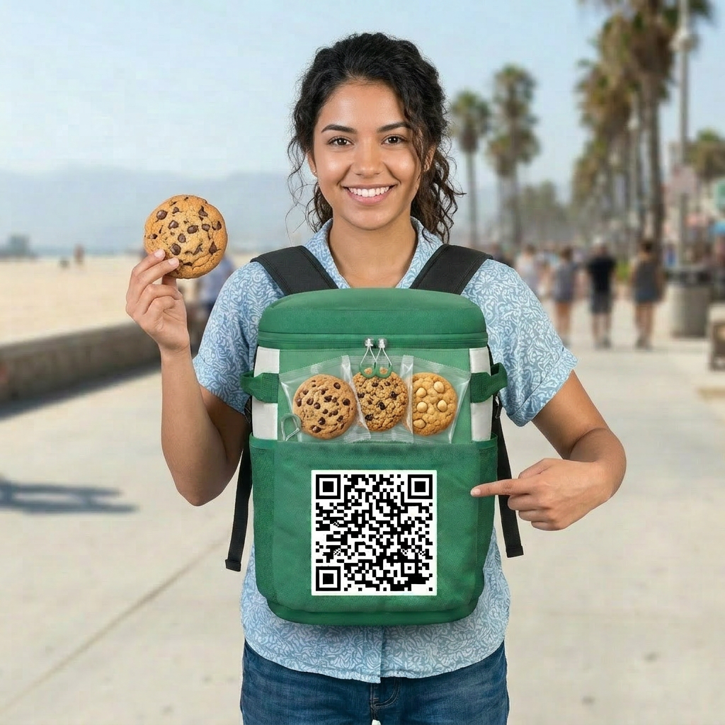 Galletas con mochila cooler Vende Móvil