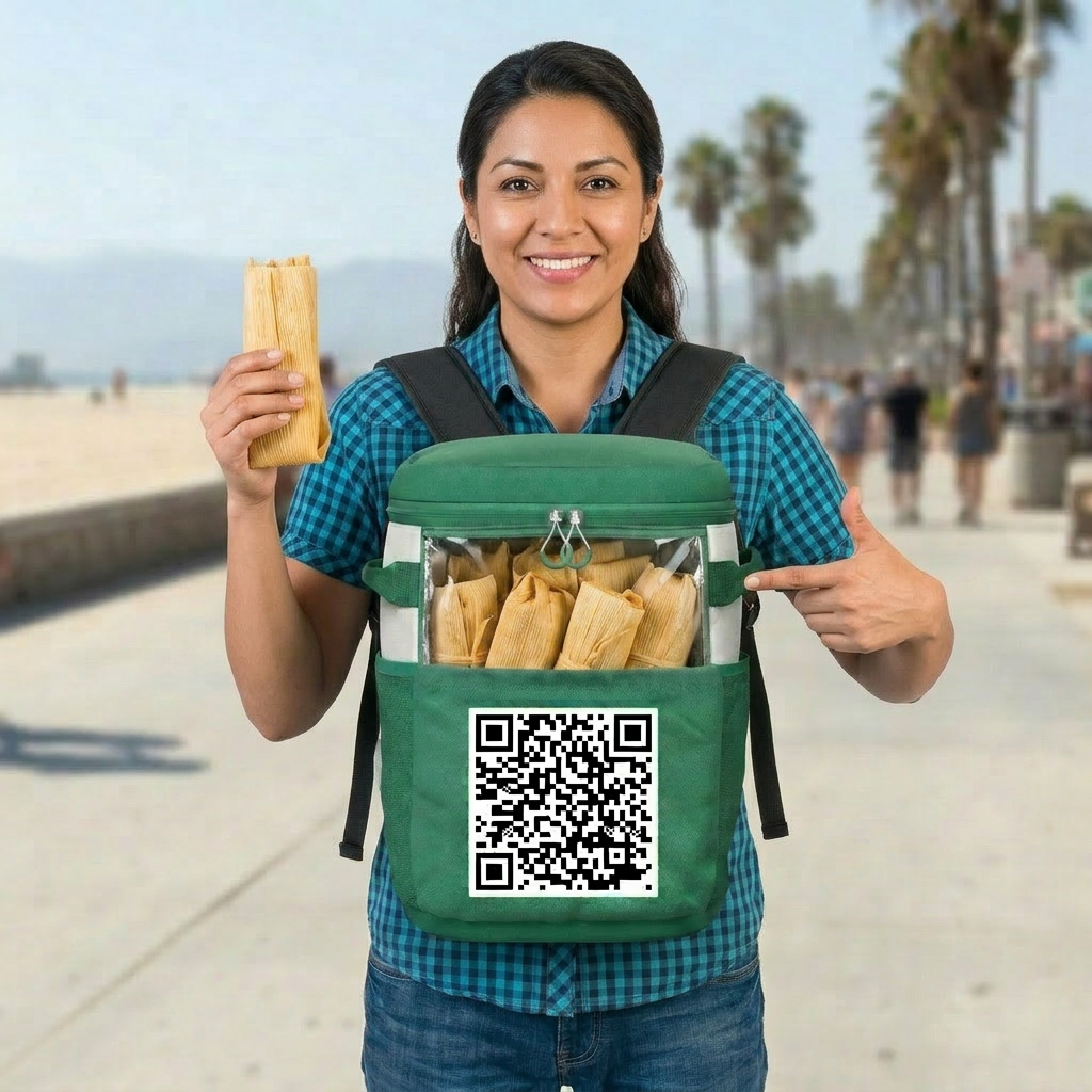 Tamales en mochila térmica Vende Móvil