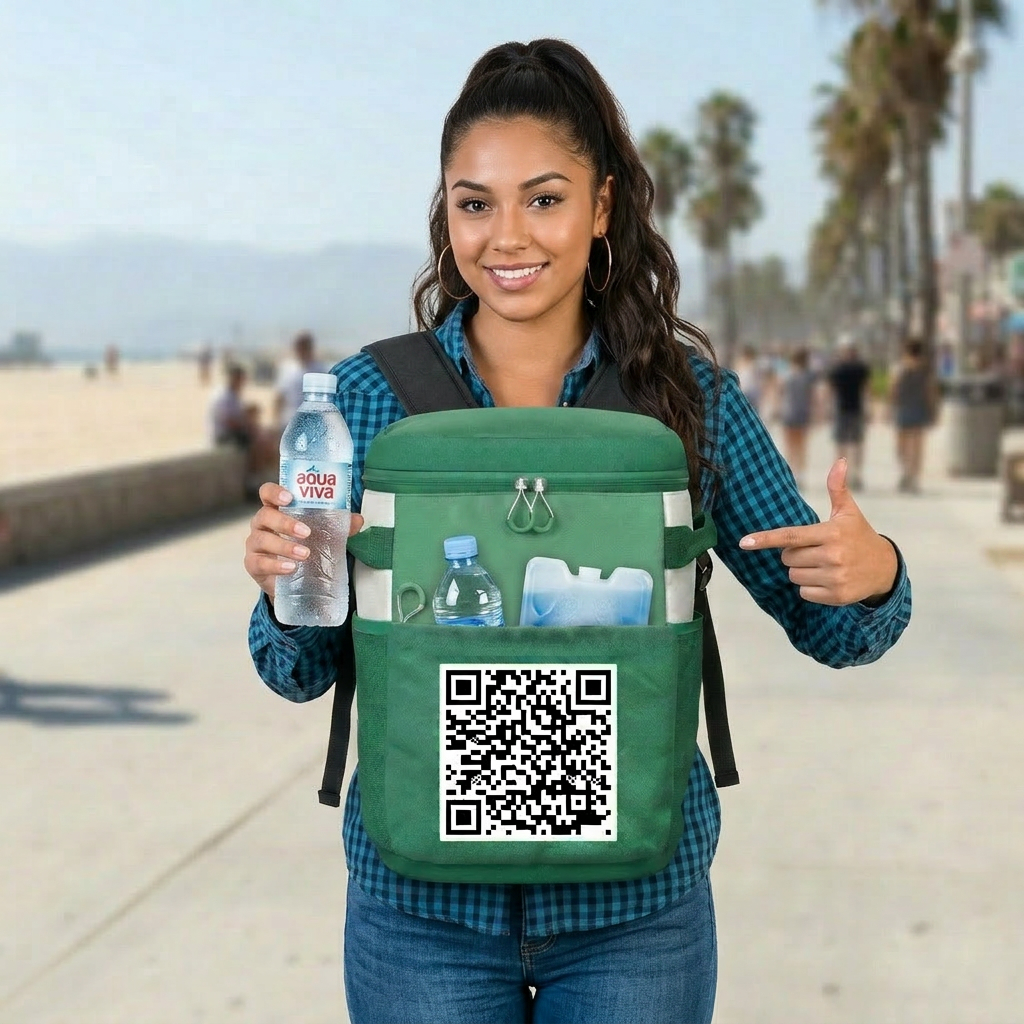 Agua embotellada con mochila Vende Móvil